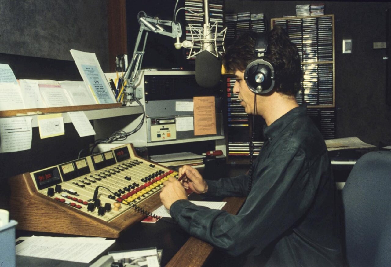 Richard Winham in the Cadek Hall studio. Photo courtesy of WUTC.
